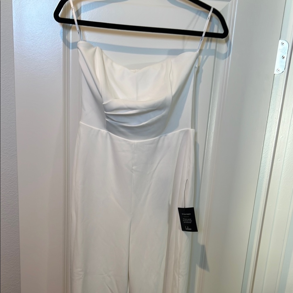 Women’s White Strapless Jumper with Cut Out Back NWOT - Picture 4 of 6